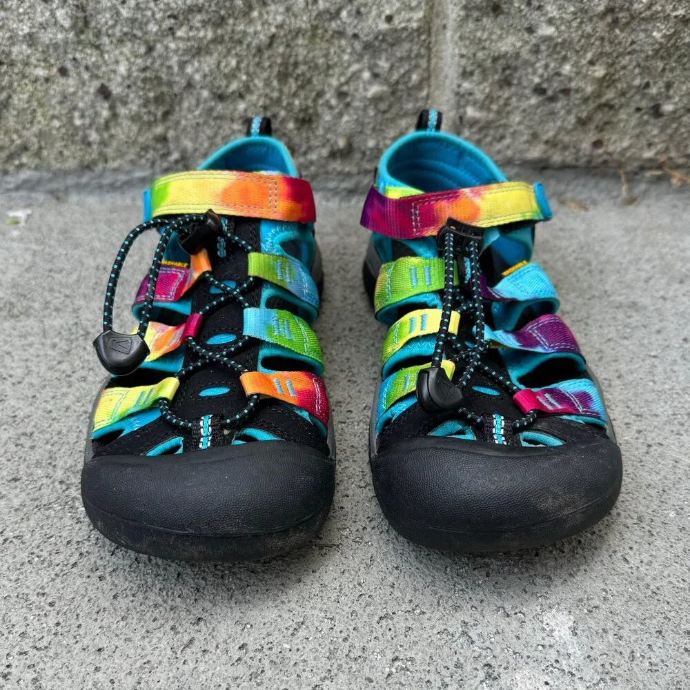 KEEN Rainbow Tie Dye Sandals Kids 5 US 37 EU Newport H2 Hiking Shoes Unisex - Picture 9 of 9